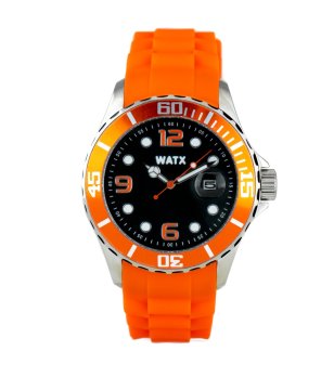 Мъжки кварцов часовник в оранжево снимка