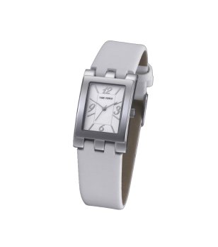 Дамски кварцов часовник в сребристо и бяло снимка