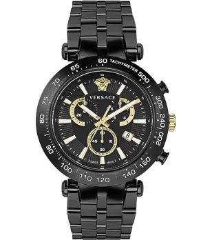 Мъжки черен часовник хронограф  снимка