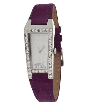 Дамски кварцов часовник в лилав нюанс снимка