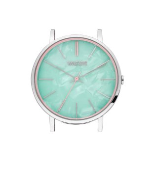 Аналогов корпус за часовник в цвят мента с мраморен ефект снимка