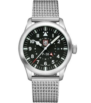 Аналогов сребрист часовник с GMT функция снимка