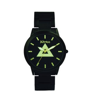 Аналогов часовник в черно и неоновозелено  снимка