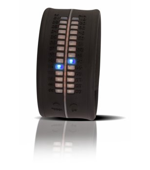 Дигитален черен часовник с LED снимка