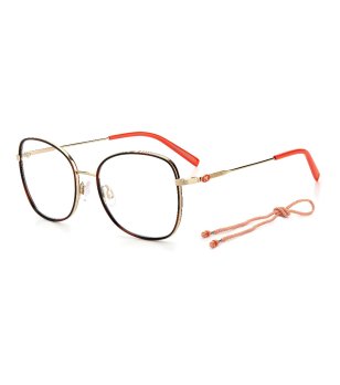 Дамски метални рамки за очила с шнур в оранжево снимка