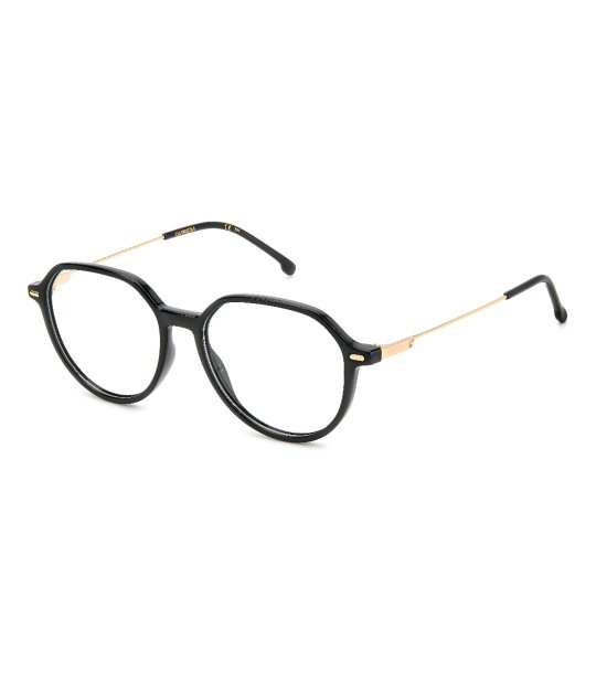 Мъжки черни рамки за очила със златисти дръжки снимка