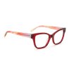 Дамски рамки за очила в бордо с ефектни дръжки-2 снимка