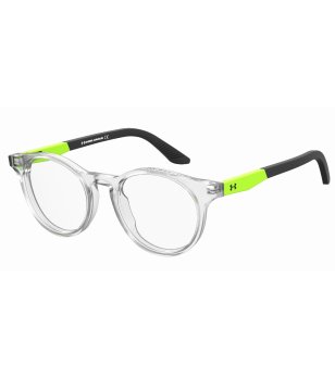 Мъжки прозрачни рамки за очила с дръжки в черно и неоновозелено снимка