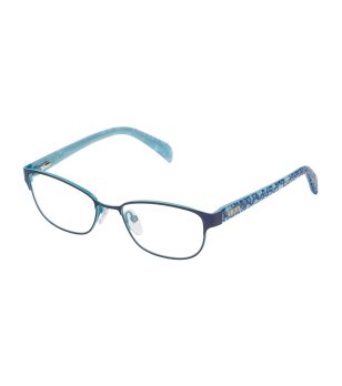 Дамски метални рамки за очила в синьо снимка