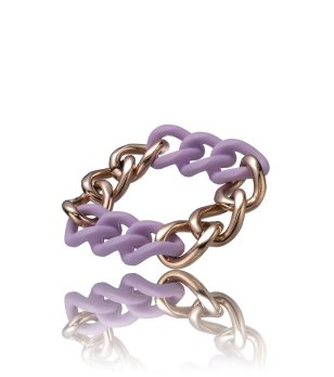 Дамска гривна в лилаво и златисто снимка