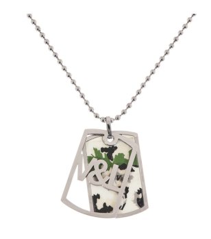 Дамско сребристо колие с висулка снимка