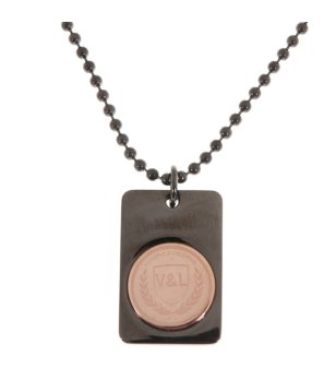 Дамско черно колие с плочка снимка