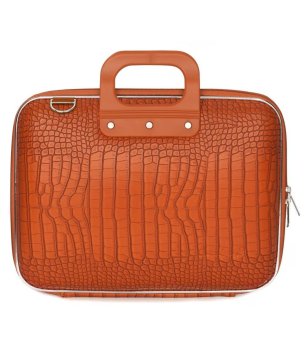 Куфарче за лаптоп в кафяво с релеф снимка