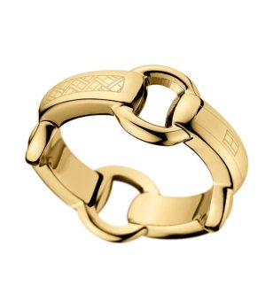 Елегантен дамски златист пръстен снимка