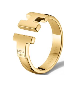 Дамски златист пръстен със символ снимка