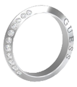 Дамски сребрист пръстен с кристали снимка