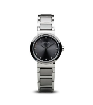 Дамски кварцов часовник в сребристо и графит снимка