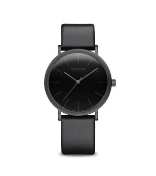 Кварцов черен унисекс часовник снимка