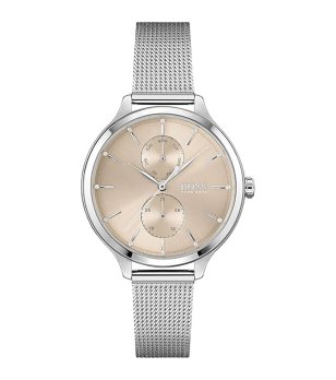 Дамски сребрист кварцов часовник снимка