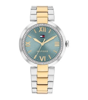 Дамски кварцов часовник в сребристо и златисто снимка