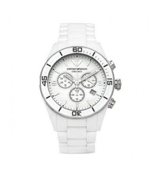 Аналогов часовник хронограф в сребристо и бяло снимка