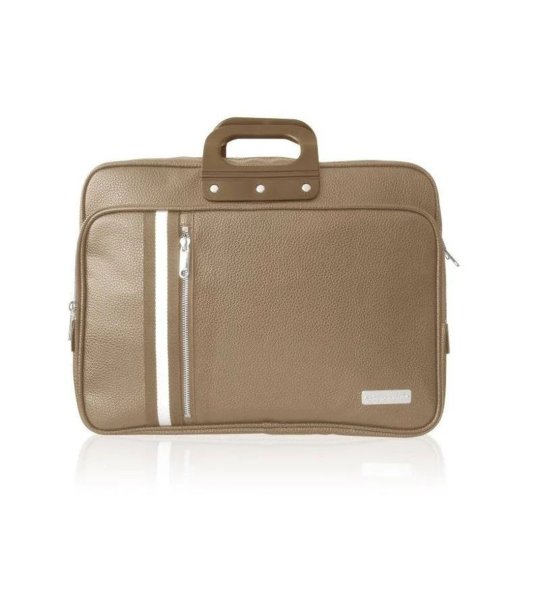 Унисекс бизнес чанта в цвят таупе снимка