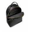 Дамска черна кожена раница с цип-2 снимка
