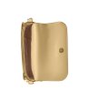 Дамска златиста малка чанта с капак-2 снимка