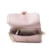 Дамска розова чанта с магнитно закопчаване-2 снимка