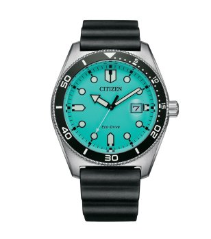 Мъжки часовник в черно и цвят тюркоаз снимка