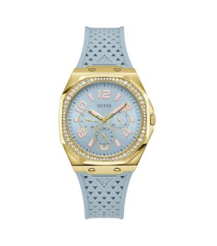 Дамски кварцов часовник в светлосиньо и златисто снимка