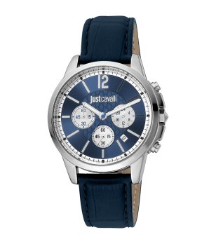 Мъжки аналогов часовник в тъмносиньо и сребристо снимка