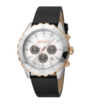 Мъжки аналогов часовник в сребристо, златисто и черно снимка