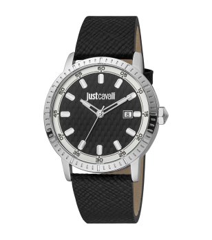 Мъжки аналогов часовник в черно и сребристо снимка