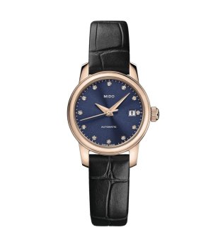 Дамски автоматичен часовник в златисто, синьо и черно снимка