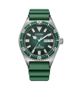 Автоматичен мъжки часовник в зелено  снимка