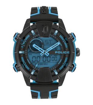 Мъжки часовник в черно и синьо с хронограф снимка