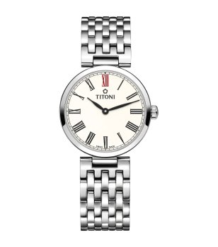 Дамски сребрист часовник с кварцов механизъм снимка