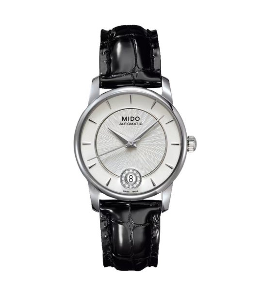 Дамски автоматичен часовник в сребристо и черно снимка