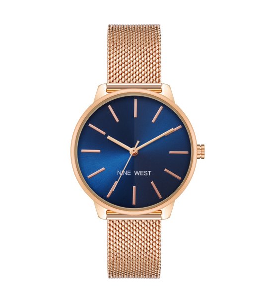 Дамски аналогов часовник в розовозлатисто и кралскосиньо снимка