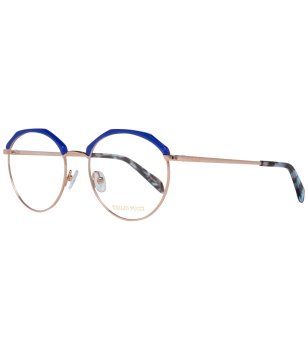 Дамски златисти рамки за очила със сини детайли снимка