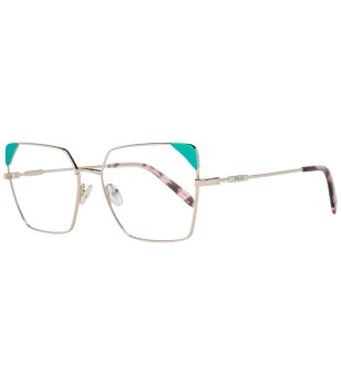 Дамски квадратни рамки за очила в златисто и зелено снимка