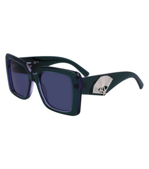 Дамски правоъгълни слънчеви очила в зелен нюанс снимка