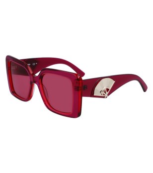 Дамски квадратни слънчеви очила в червен нюанс снимка