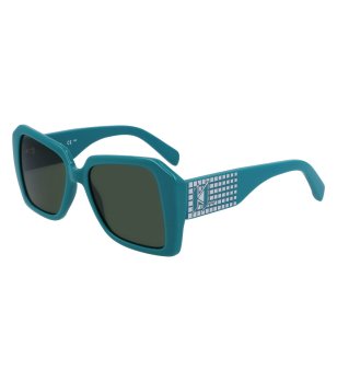 Дамски слънчеви очила в цвят тюркоаз снимка