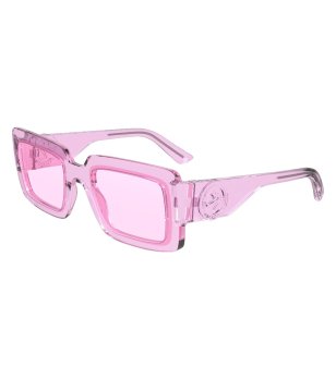 Правоъгълни дамски слънчеви очила в розов цвят снимка