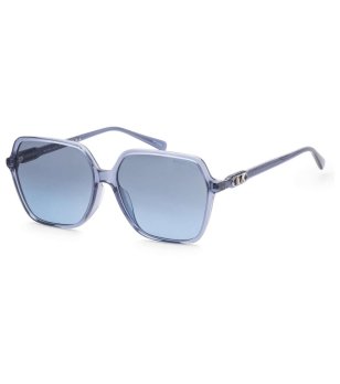 Женски слънчеви очила с прозрачна рамка в син нюанс снимка