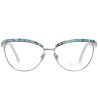 Дамски сребристи рамки за очила с елементи в тюркоаз-1 снимка