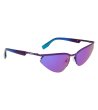 Унисекс слънчеви очила с лилави лещи-2 снимка