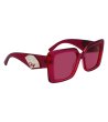 Дамски квадратни слънчеви очила в червен нюанс-2 снимка